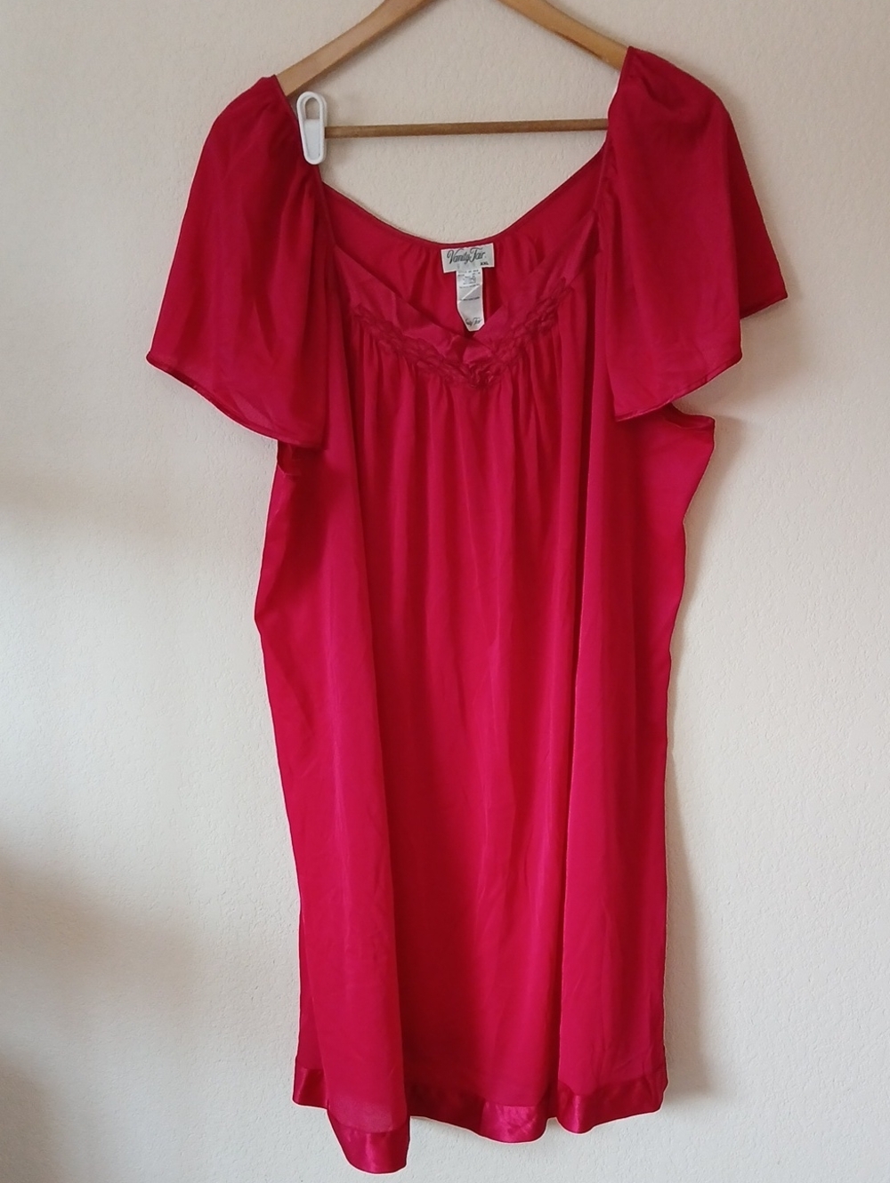 Vintage Vanity Fair Magenta Nightgown Plus Size